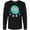 AB-Black, variant on Furry Monster, Blue Monster, Cute Monster, Silly Long Sleeve T-Shirt