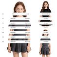 thumbnail image 4 of CPNG Girls Uniform Pleated Skirts with Bow Decor Solid Color High Waist A-line Casual Pleated Skirts with Lining Shorts(Dark Gray,7-8 Years), 4 of 8