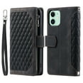 thumbnail image 2 of TECH CIRCLE Zipper Wallet Case for Apple iPhone 11 6.1 inch,Crossbody Shoulder Strap Card Pocket Shockproof Flip Kickstand Phone Cover with Wrist Strap,Black, 2 of 15