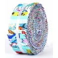 thumbnail image 3 of Soimoi 40Pcs Japanese Print Precut Fabrics Strips Roll Up 1.5 inches Cotton Jelly Rolls For Quilting - Multicolor, 3 of 9