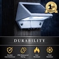 thumbnail image 2 of Classy Caps White Aluminum Solar Deck and Wall Light, 2 of 7