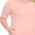 thumbnail image 5 of White Mark Short Sleeve Criss-Cross Neck A-Line Dress, Women's Plus, 1X-3X, 5 of 6