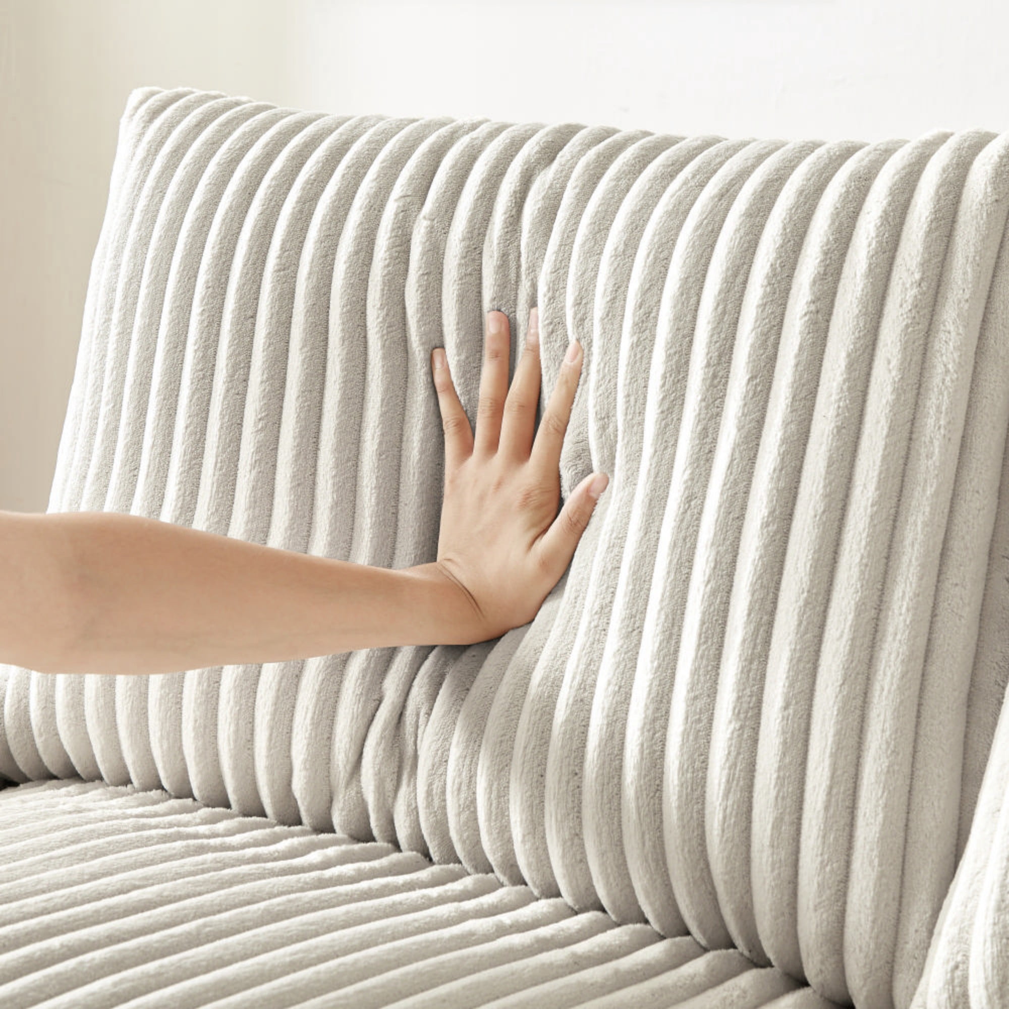 Leumius Loveseat Sofa,71" Comfy Corduroy Love Seat Couch With Square Storage Armrest USB Port for Living Room,White