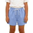 thumbnail image 2 of ATOGUTA Shorts Girl With Pockets Size 0-14 Kids Fashion Elastic High Waist Workout Running Shorts with Pockets Blue, 2 of 7