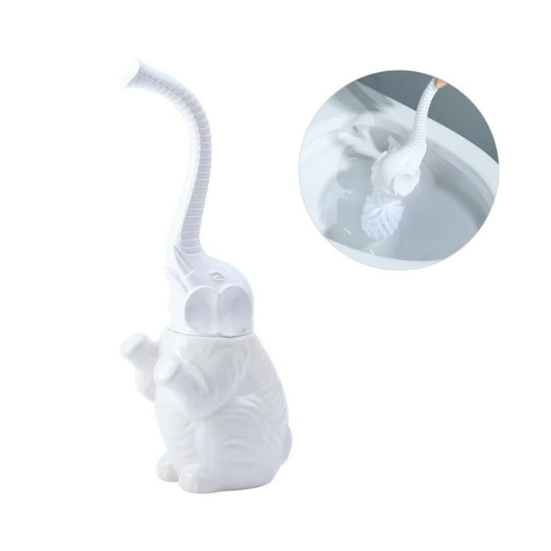 Electronicheart Elephant Shaped Toilet Brush Set Ceramic Toilet