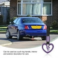 thumbnail image 5 of Uxcell 2Pcs Broken Heart Shaped Car Handle Straps, Car Hanging Accessories Bumper Warning Ring Drift Charm for Auto Decor Interior Exterior Decoration, Purple, 5 of 6