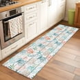 thumbnail image 2 of Runner Rugs 2x6 Ft, Teal Red Jellyfish Coastal Non Slip Area Rugs for Kitchen Bedroom Entryway, Vintage Beach Coral Starfish Nautical Washable Carpet Runner Rug Floor Mats for Bedroom Home Decor, 2 of 8