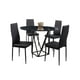thumbnail image 2 of Comedor MOBILKRAFT Modelo Tunez Negro 4 Sillas Redondo, 2 of 3