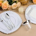 thumbnail image 3 of 175PCS Silver Plastic Dinnerware Sets for 25 Guests, Disposable Plate Sets with 25 Dinner Plates, 25 Dessert Plates, 75 Silverware, 25 Cups, 25 Napkins for Thanksgiving & Party & Wedding, 3 of 9