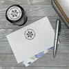 Personalized Round Self-Inking Rubber Stamp - The Snowflake