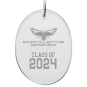 Maryland Eastern Shore Hawks Class of 2024 2.75" x 3.75" Glass Oval Ornament