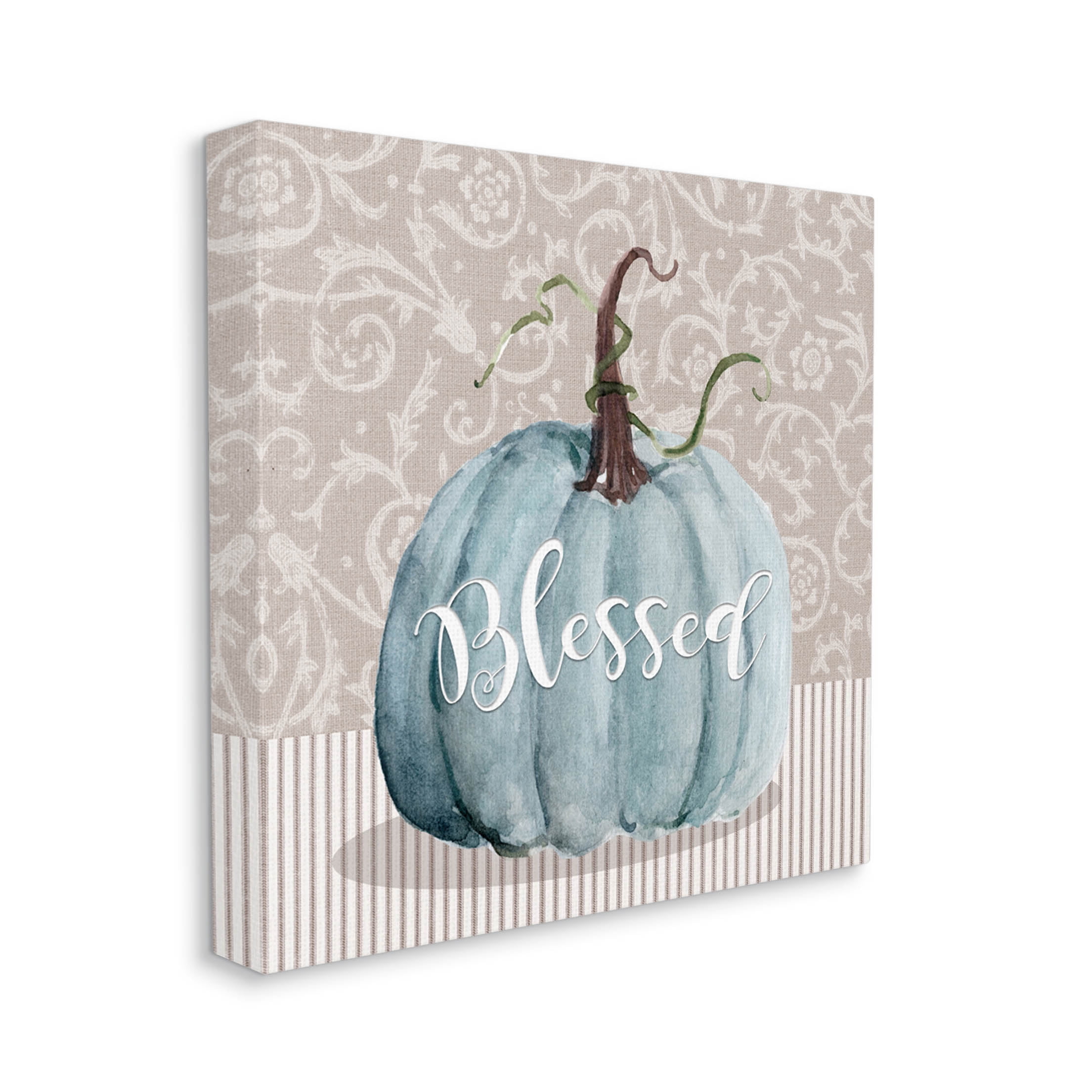 Stupell Industries Seasonal Blessed Pumpkin Patterned Graphic Art Gallery Wrapped Canvas Print Wall Art, Design by Livi Finn