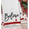 thumbnail image 2 of JOOCAR Christmas Kitchen Towels, Red and White Plaid Believe Bells Christmas Towels for Home Kitchen Holiday Decoration Housewarming Gift Towel Set of 2, 2 of 5