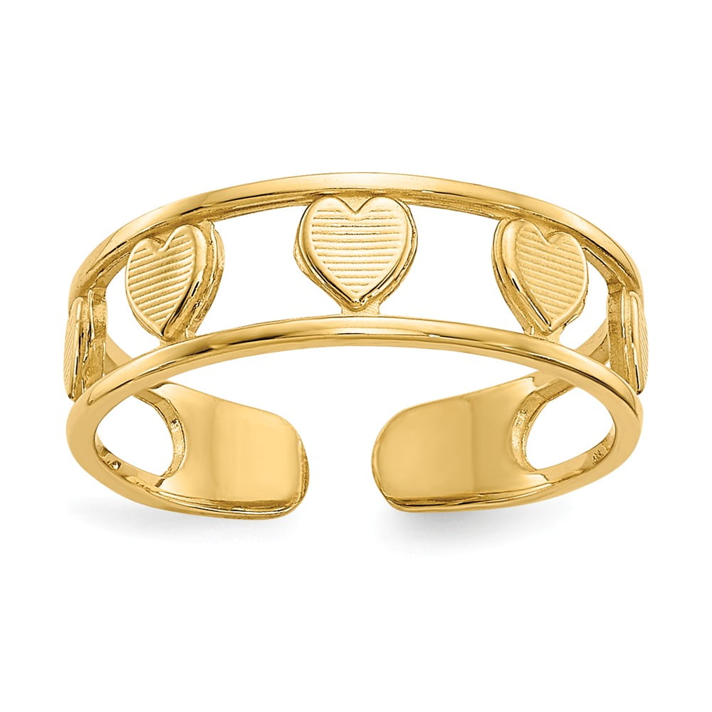 Lex /& Lu 14k Yellow Gold Polished 3D Patterned Heart Pendant