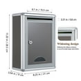 thumbnail image 6 of Pawsdot Aluminium Alloy Mailbox Small Grey with Lock for Storage Use, 6 of 7