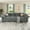 Gray, variant on NYBOPAVIS Modular Sectional Sofa, 6 Seat Modular Sectional Sofa Convertible Sleeper Sofa Bed, 25.6" Deep Seat Velvet Sofa for Living Room Blue