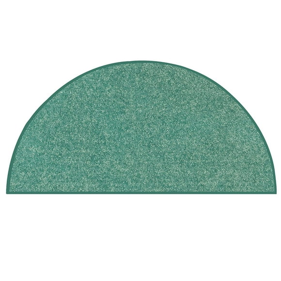 Bright House Solid Color Area Rugs Teal - 18" x 36" Half Round