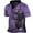 Purple, variant on Mens Henley Shirts Short Sleeve Funny Vintage Printed Casual Golf Polo Shirts Button Down Tactical Work Shirts Brown 3XL