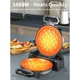 thumbnail image 6 of Waffle Maker, Yabano Stainless Steel Flip Belgian Waffle Iron with Non-Stick Surfaces, Save Space Design, 1080W, 6 of 7