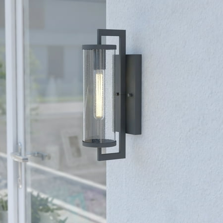 

T0603-Vaxcel-Morgan Park 1-Light Outdoor Wall Sconce in Contemporary and Cylinder Style 16 Inches Tall and 4.25 Inches Wide