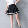 thumbnail image 2 of Women's Casual Mini Pleated Skirt High Waisted Skater Tennis Skirts Skorts with Shorts S-XXL, 2 of 9