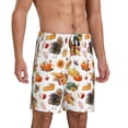 thumbnail image 2 of Fotbe Thanksgiving Turkeys 1 Pantalones Cortos de Pijama para Hombre, Ropa de Dormir, Pantalones de Pijama Cortos para Hombre-Small, 2 of 6