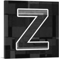 thumbnail image 1 of ARTCANVAS Modern Black White Alphabet Letter Z Canvas Art Print - Size: 12" x 12" (1.50" Deep), 1 of 9