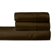 ABORN 3PC Bedsheet 800 Thread Count 100% Egyptian Cotton 12" Deep Pocket Chocolate, Twin