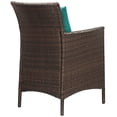 thumbnail image 3 of Modway Conduit 7 Piece Outdoor Wicker Dining Set - Brown Green, 3 of 6