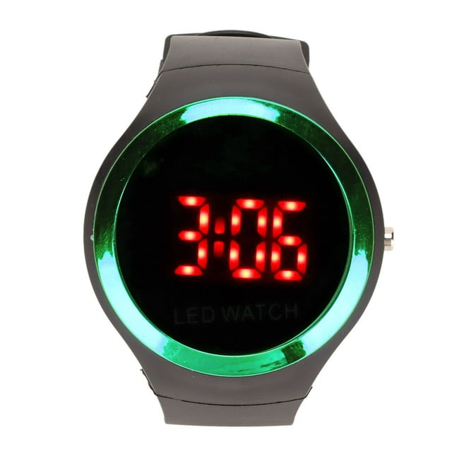 Reloj digital para niños Estudiante LED rojo de moda Reloj deportivo al aire libre Regalo de cumpleaños para la vida diaria Verde