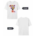 thumbnail image 6 of T Shirts for Women Short Sleeve Cotton Crewneck T-Shirt, Giraffe Colorful Painting Tee Tops Casual Basic T-Shirts, XS-5XL White XL, 6 of 7