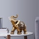 thumbnail image 2 of Estatua de elefante dorado con buena fortuna en Feng Shui para coche Pies cerrados M, 2 of 7