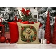 thumbnail image 2 of Poodle Christmas Flowers Throw Pillow 18 in x 18 in, 2 of 5