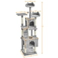 thumbnail image 3 of Yaheetech 72'' Height Multi Level Cat Tree with 2 Cozy Condos & Scratching Post,Light Gray, 3 of 10
