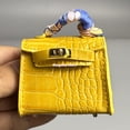 thumbnail image 1 of Leather Lock Motif Keychain, Earphone Design Car Chain Clip For Women - Valentine's Gift, 1 of 10