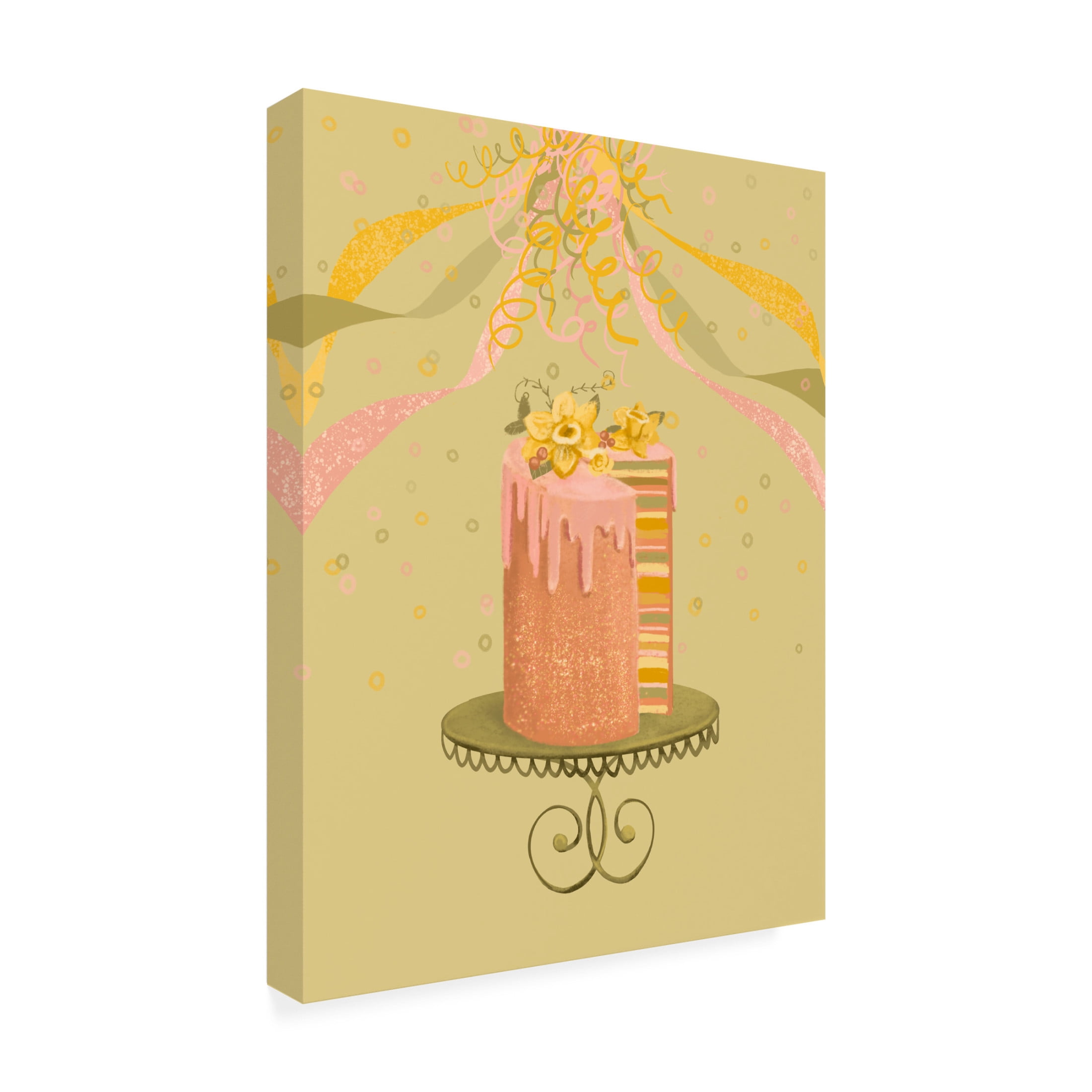 Canvas Wall Art - Christine Rotolo 'Party Time Desserts 2' Wall Art for Living Room, Bedroom, or Office Décor by Trademark Fine Art - 24 x 32 Inches