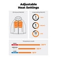 thumbnail image 2 of ORORO Men's Heated Jacket with Battery, Heating Jacket with Removable Hood for Winter Outdoors (Black,M), 2 of 9