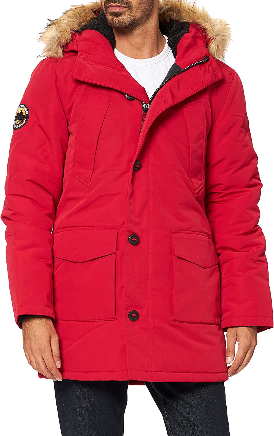 Superdry Everest Parka Coat, Red