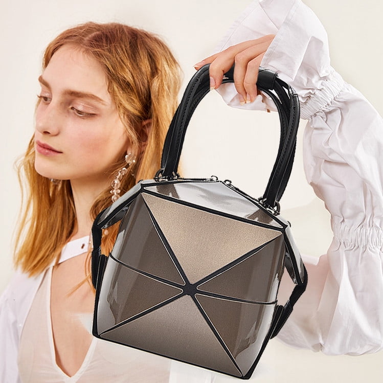 Leather Women Clutch. Triangle Bag. Casual Bag. Geometric Bag. 