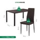 thumbnail image 4 of Juego De Comedor 4 Sillas y Mesa De Vidrio Templado Lexus marron 5, 4 of 8