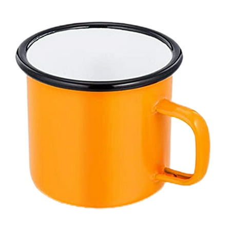 

Hloma 350ml Reliable Round Edge Water Mug Metal Stable Anti-rust Milk Cup for Home
