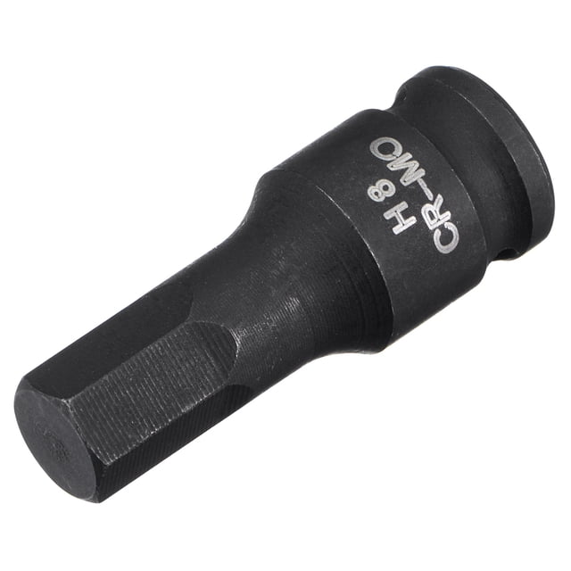 Unique Bargains 8mm Impact Hex Bit Socket 1/4' Square Drive 35mm Length CR-MO