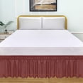 thumbnail image 3 of Jinsinto Bed Skirt Wrap Around - Easy Fit with 16 Inch Drop (Burgundy, Full-16'' Drop), 3 of 5