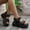 #287-Black, variant on Women's Fashion Casual Wedge Open-Toe Sandals – Breathable Round Toe with Adjustable Hook-and-Loop Strap for Spring Comfort