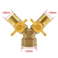 thumbnail image 2 of Tubo de Gas de 2 Vías Sunnimix Conector de Y Pieza Joiner Adaptador Válvula de manguera de gas, 2 of 8