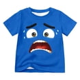 thumbnail image 3 of Tisuna Blue Cartoon Print Tshirts For Teen Kids Boys Girls Short Sleeve Crew Neck Pullover T Shirt Fashion Cute Youth Child Loose Fit Summer Tops Size 6-7 Years, 3 of 6