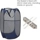 thumbnail image 4 of Cesto para la ropa sucia [paquete de 2] Cesto para la ropa sucia plegable de malla emergente Bolsa para la ropa sucia Cesto para la ropa sucia plegable con asa, azul, 4 of 5