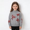 thumbnail image 5 of Atogsazn Toddler Girls Knitted Sweater Kids Casual Long Sleeve Pullover Sweaters Fall Winter Tops Outfit 01-Gray 2-3 Years Fashion, 5 of 6