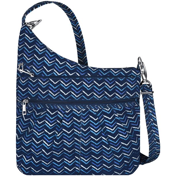 Travelon AntiTheft Signature 3 Compartment Crossbody, Straight Pocket