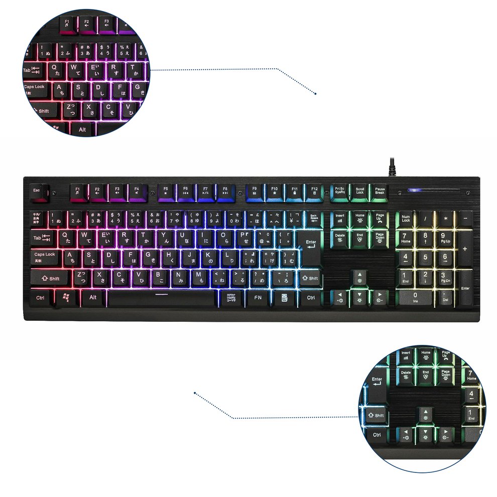 New G081 Gaming Keyboard Ultra Thin Rainbow Led Backlit Keyboard Usb Wired Walmart Com Walmart Com